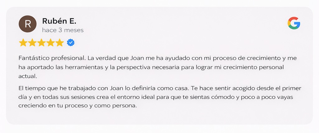 testimonio terapia individual de joan moreno i maurel